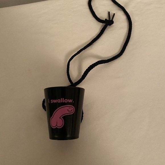 I Swallow Shot Glass on lanyard - Picture 2 of 4